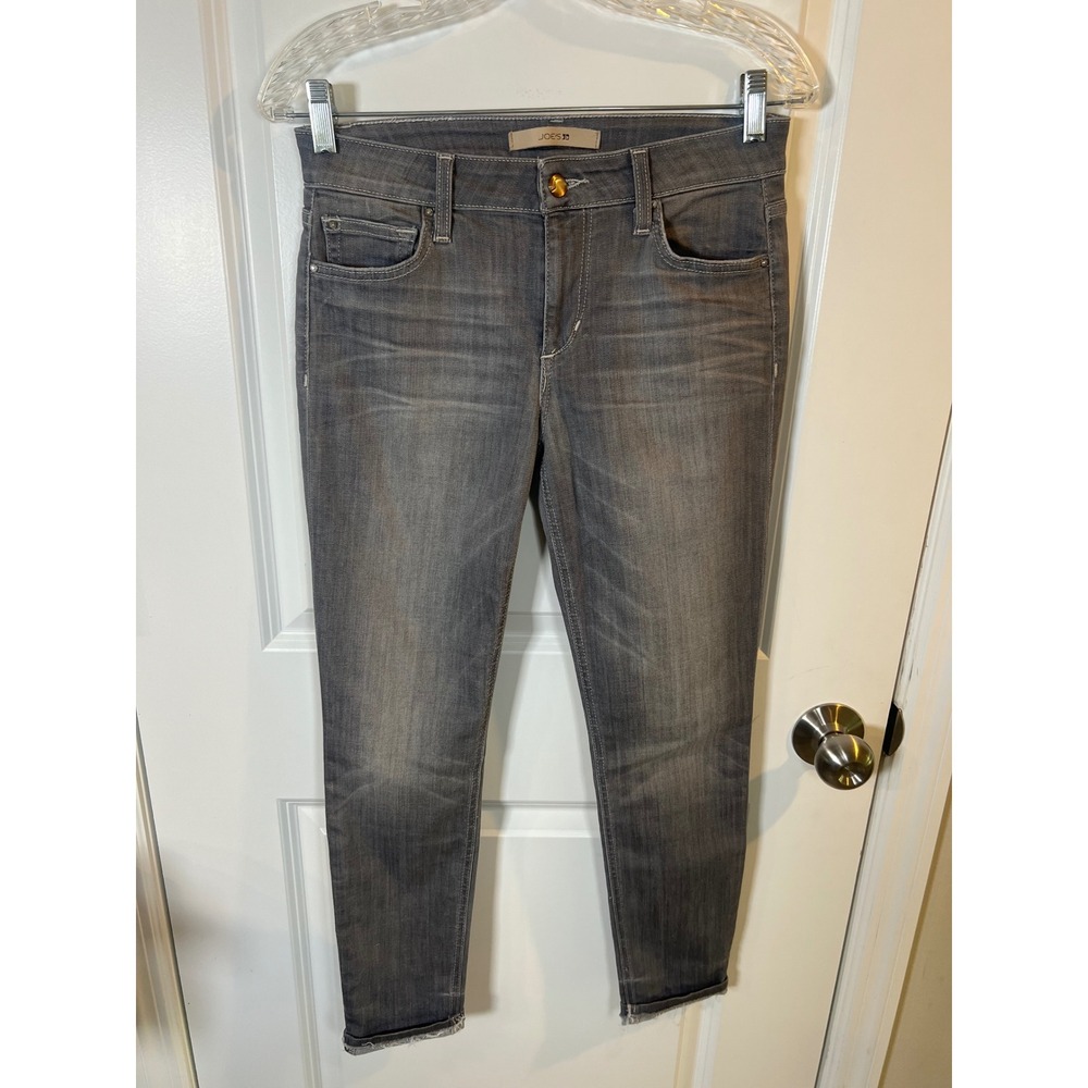 Joe's Jeans Womens Markie Crop Skinny Jeans Cool Off Gray 27